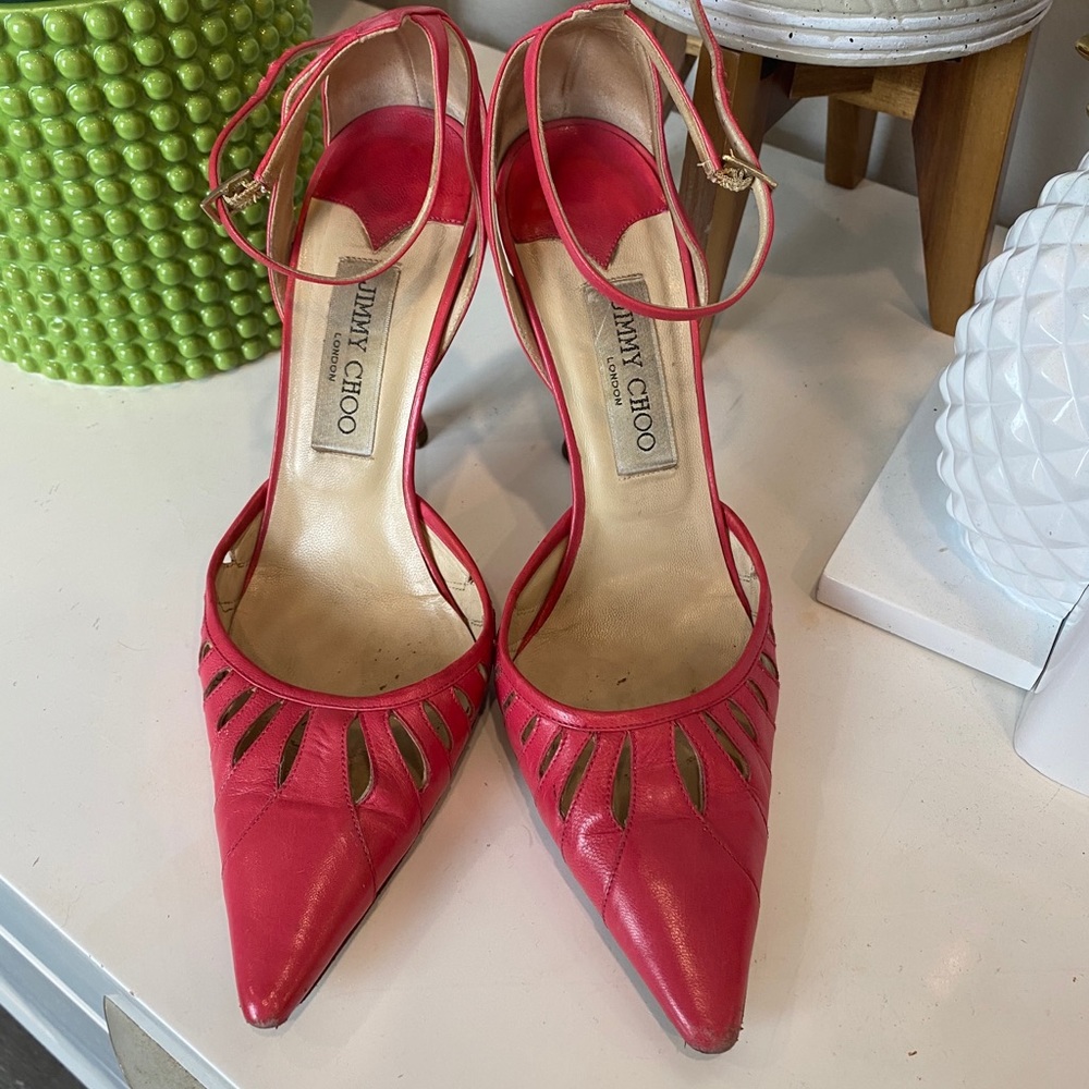 Jimmy Choo Hot Pink Heels Size 38